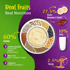 Manna Foods Instant Health Mix Multigrain Cereal + Fruits With Banana, Dates & Honey | Grocsy