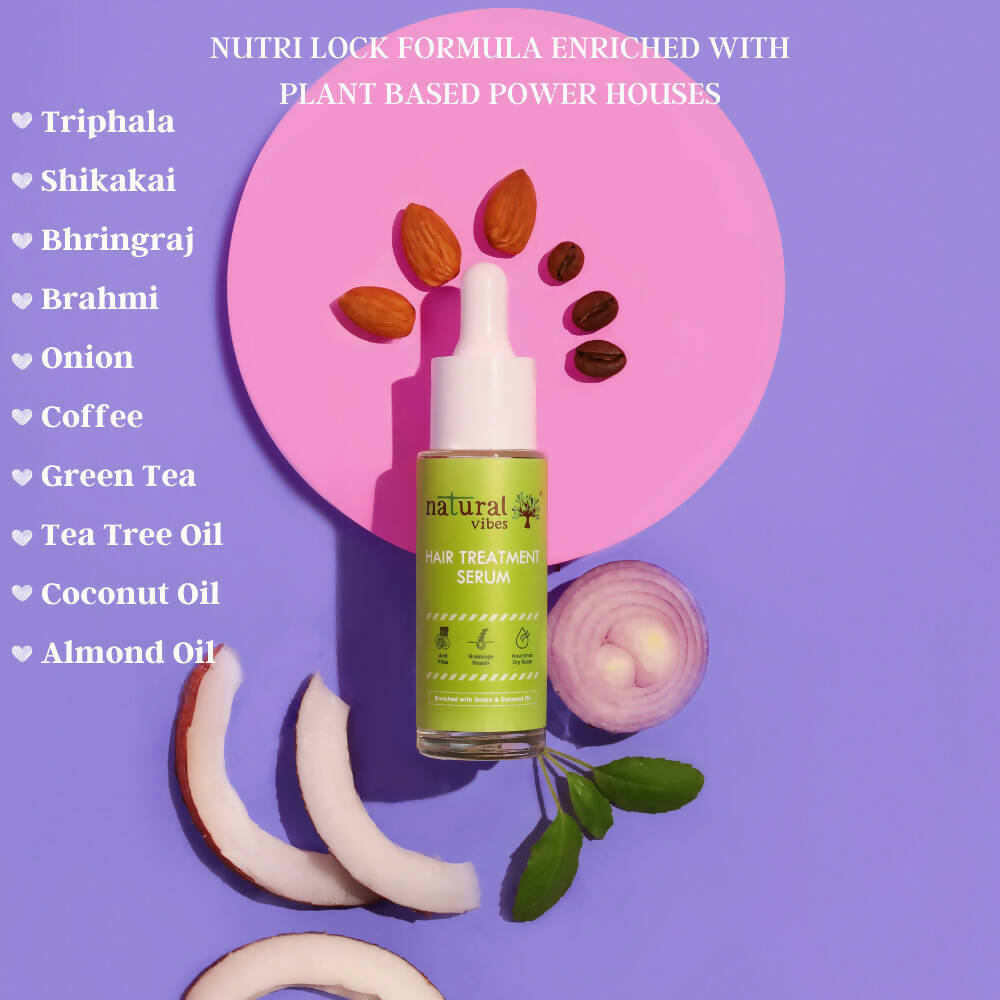 Natural Vibes Hair Treatment Serum & Conditioning Mask Combo | Grocsy