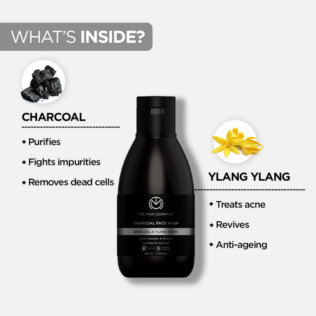 The Man Company Activated Charcoal Face Wash For Men | Grocsy