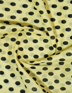 Lime Yellow Colour Polka Dots Pure Mulmul Cotton Saree By Gayathri Reddy Designer Studio | Grocsy