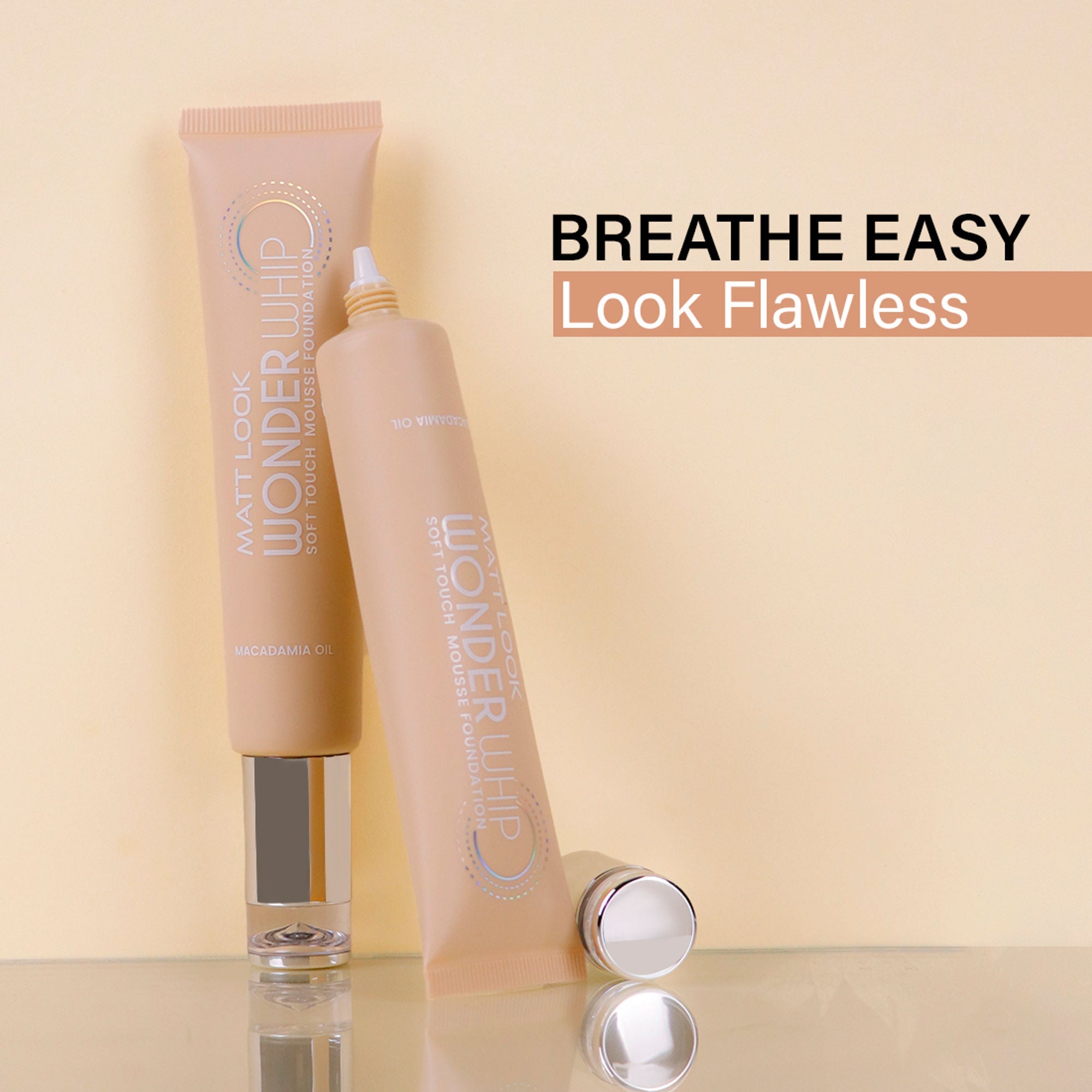 Matt Look Wonder Whip Soft Touch Mousse Foundation - Light | Grocsy