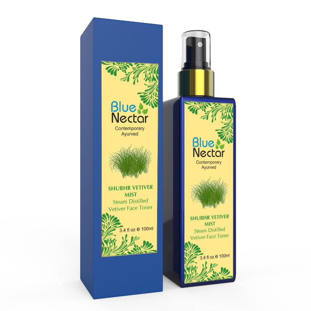 Blue Nectar Shubhr Steam Distilled Vetiver Toner Water & Face Tonic Mist | Grocsy