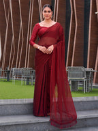 Tikhi Imli Striped Ready to Wear Saree | Grocsy