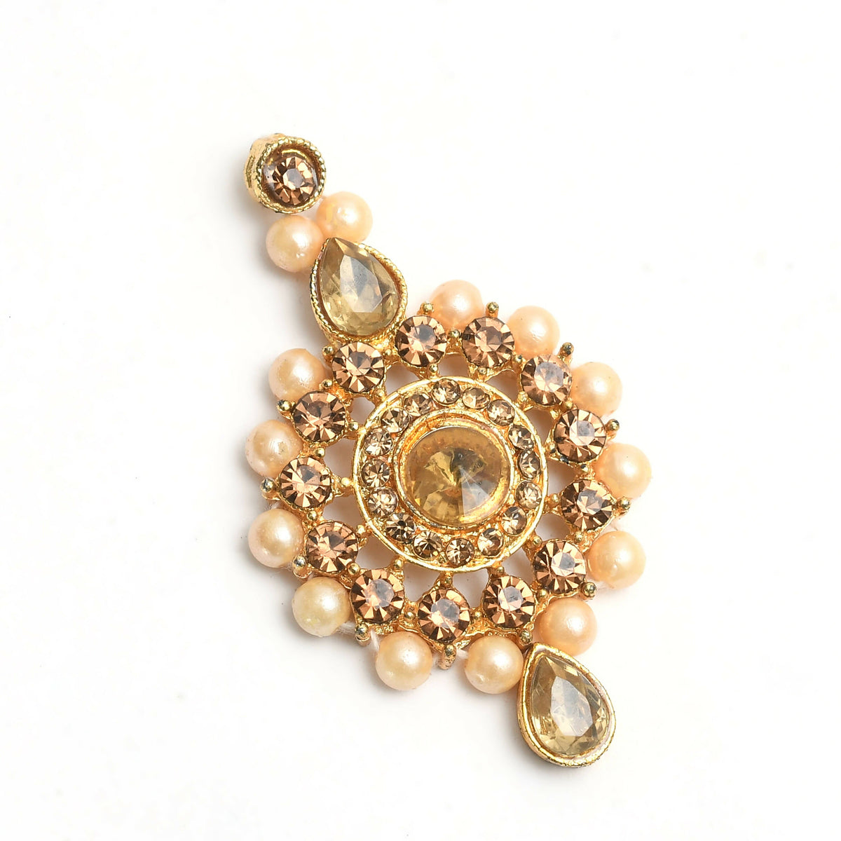 Mominos Fashion Johar Kamal Gold-Polished Brass Finish Kundan/Stone Choker For Women (Golden) | Grocsy