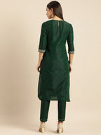 All About You Women Green Kurta with Trousers | Grocsy