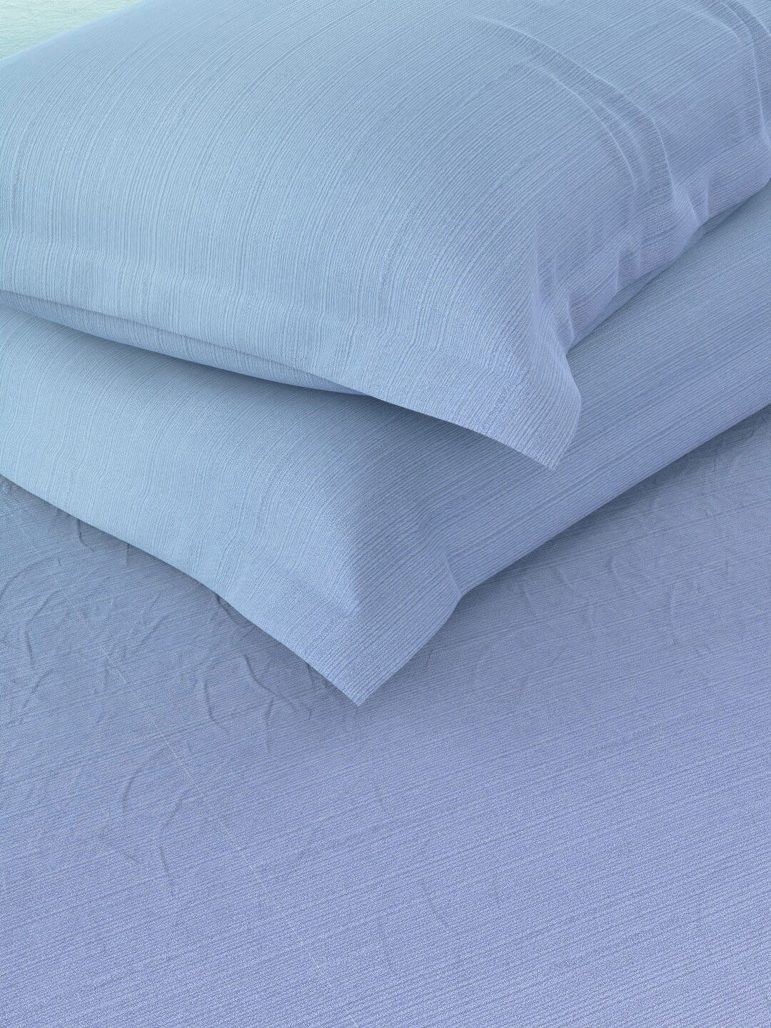Nautica Bradford Green & Blue 160 TC Pure Cotton King Bedsheet & 2 Pillow Covers | Grocsy
