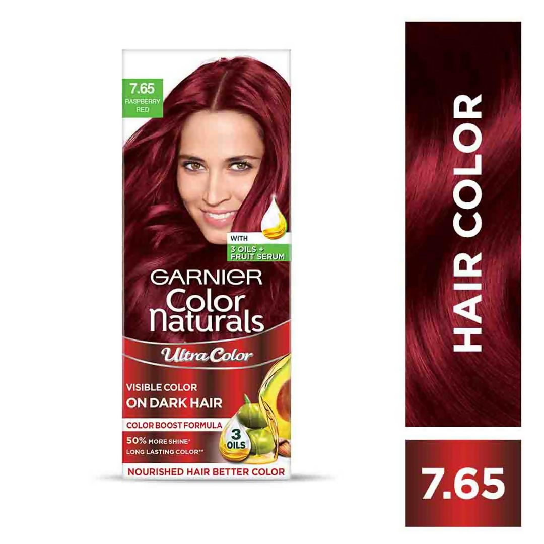 Garnier Color Naturals Ultra Hair Color - 7.65 Raspberry Red | Grocsy