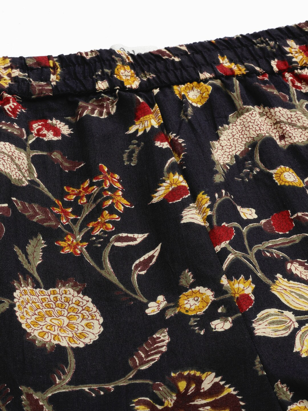 InWeave Women's Black Kalamkari Coord Set With Belt | Grocsy