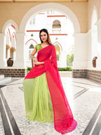 Tikhi Imli Georgette Half and Half Saree | Grocsy