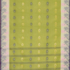 Exclusive Collection 100% Pure Cotton Light Green Tant Saree With Hand Weaving Work | Grocsy