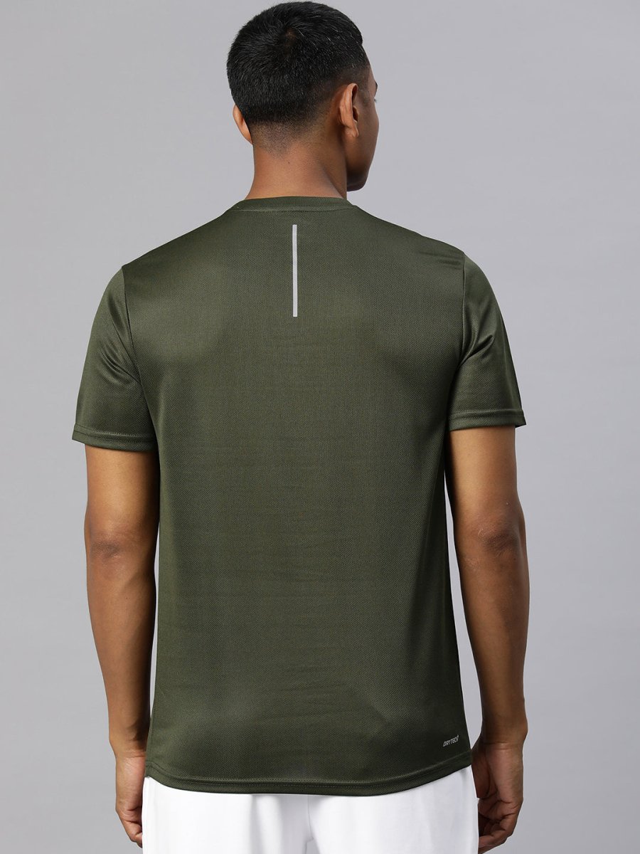 Alcis Men Typography Printed Dry Tech Slim Fit Sports T-shirt | Grocsy