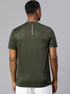 Alcis Men Typography Printed Dry Tech Slim Fit Sports T-shirt | Grocsy