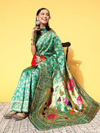 Saree Mall Ethnic Motifs Saree With Woven Design Border | Grocsy