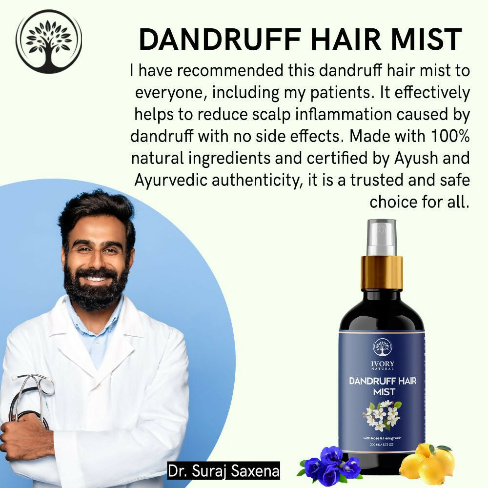 Ivory Natural Dandruff Hair Mist For Flake-Free Confidence And Silky Smooth Hair | Grocsy