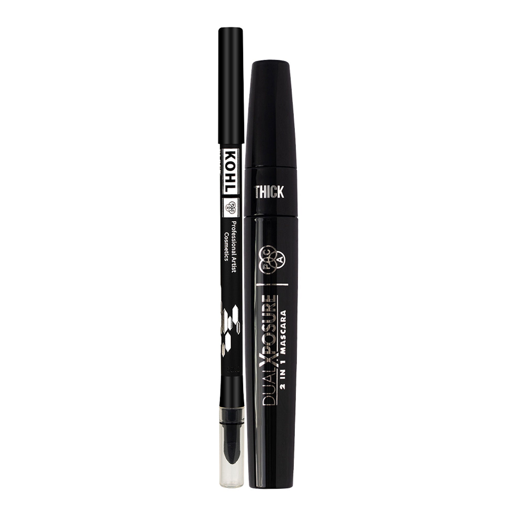PAC Studio Longlasting Kohl Pencil Black + Dual Xposure Mascara - 01 Black Combo | Grocsy