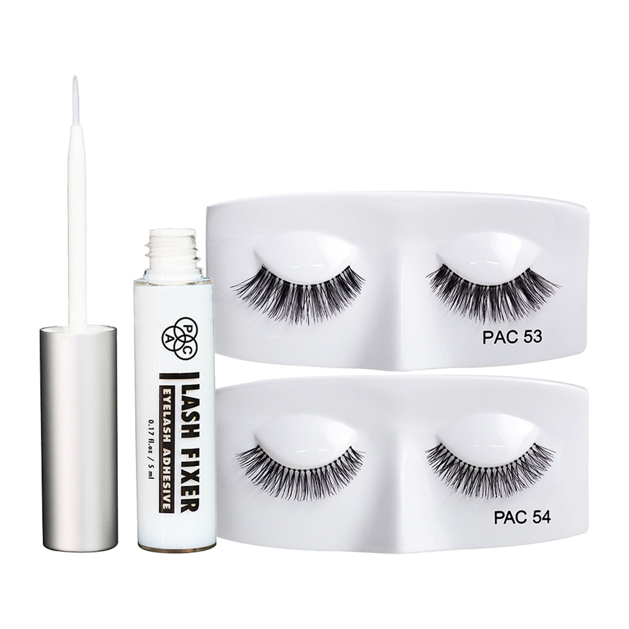 PAC Studio Tapered Lash - 53 + 54 + Lash Fixer Eyelash Glue - Transparent Combo | Grocsy