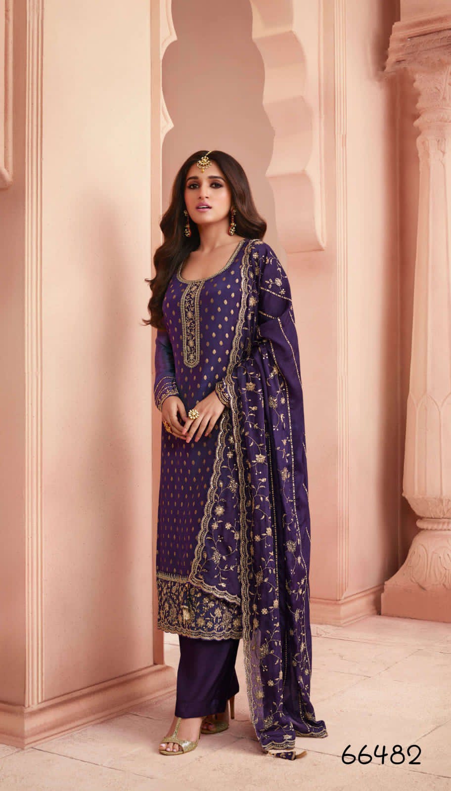 Anaita Royal Blue Dola Jacquard Silk Sequin Embroidered Salwar Suit | Grocsy