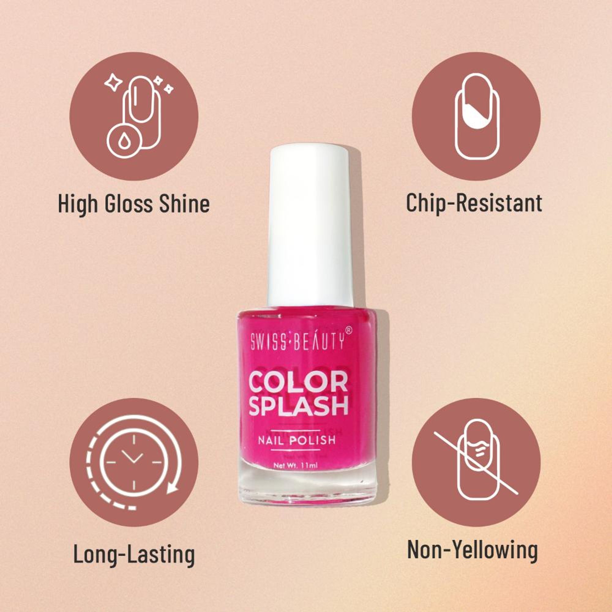 Swiss Beauty Color Splash Nail Polish - 307 Plum Pudding | Grocsy