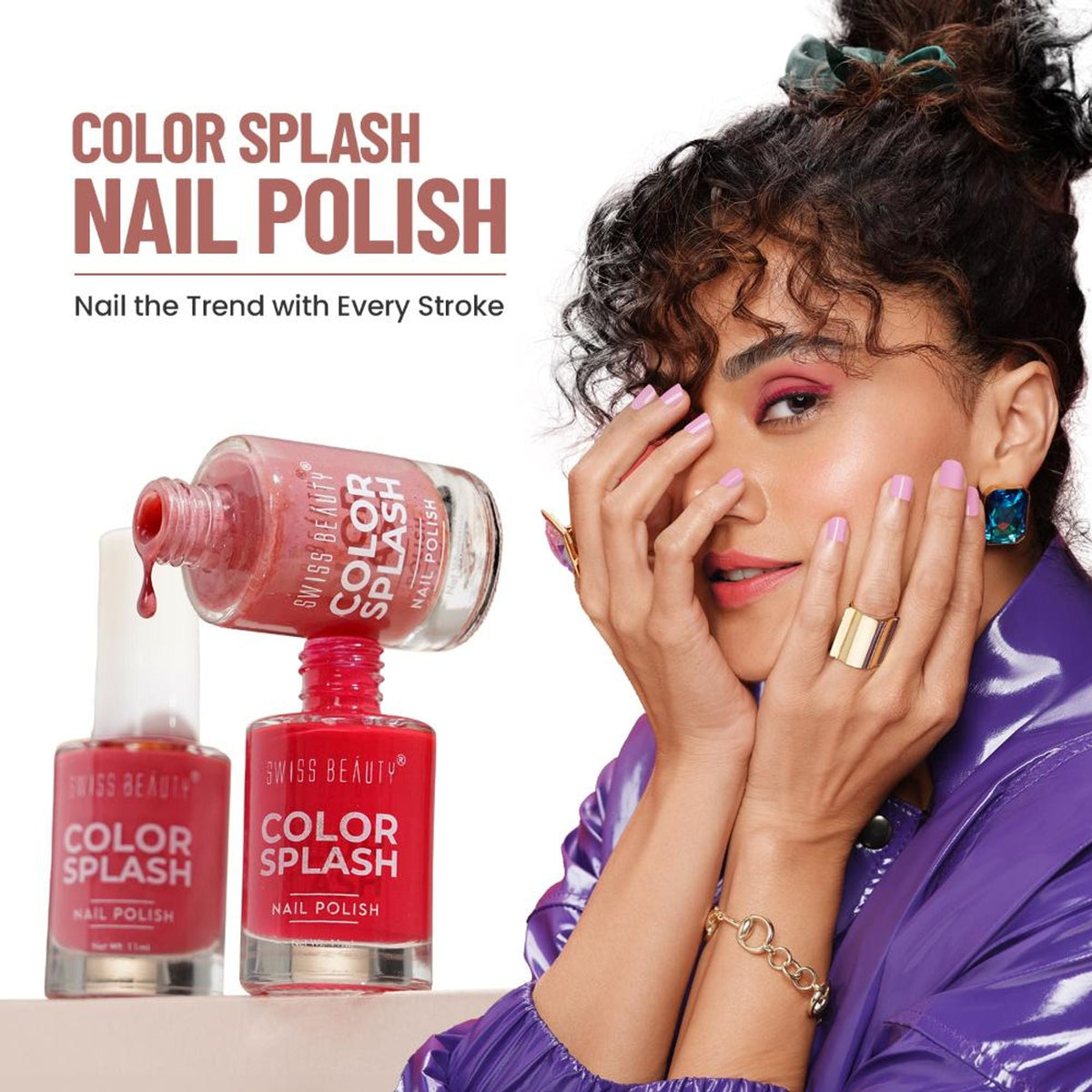 Swiss Beauty Color Splash Nail Polish - 504 Lilac Haze | Grocsy