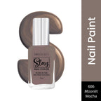 Swiss Beauty Slay Nail Color With Ultra Shine Formulation - 606 Moonlit Mocha | Grocsy