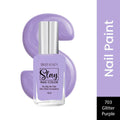 Swiss Beauty Slay Nail Color With Ultra Shine Formulation - 703 Glitter Purple | Grocsy