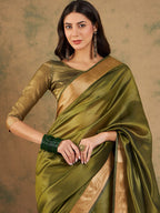 Sangria Woven Design Organza Sarees | Grocsy