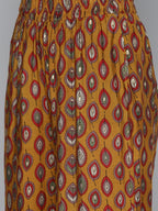 HERE&NOW Women Ethnic Motifs Printed Cold-Shoulder Kurta with Palazzos | Grocsy