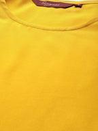 Sangria Women Yellow Solid Straight Kurta | Grocsy
