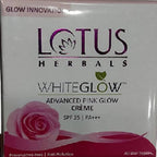 Lotus Herbals Whiteglow Advanced Pink Glow Creme Spf 25 I PA+++ | Grocsy