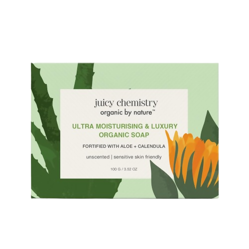 Juicy Chemistry Ultra-Moisturising & Luxurious Organic Soaps, Aloe & Calendula | Grocsy