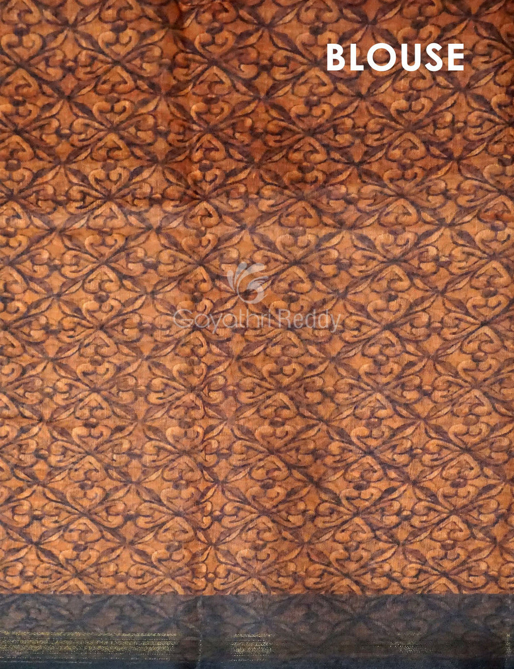 Orange Colour With Print Design Semi Chanderi Saree By Gayathri Reddy Designer Studio | Grocsy