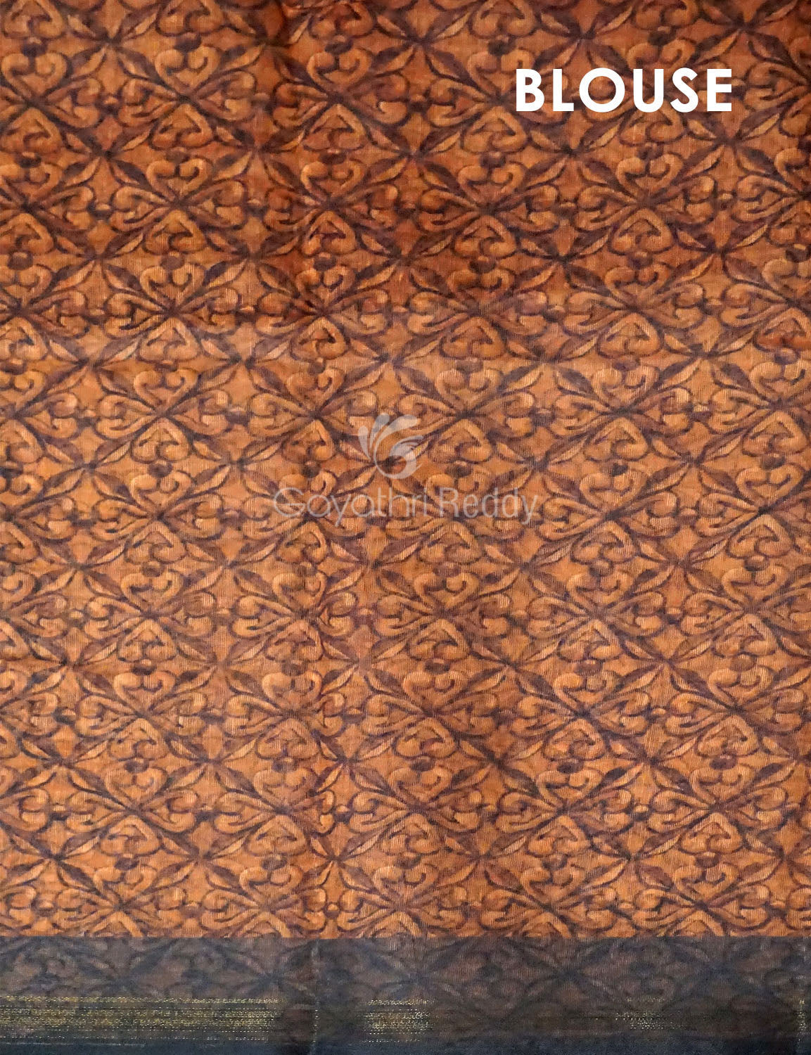 Orange Colour With Print Design Semi Chanderi Saree By Gayathri Reddy Designer Studio | Grocsy