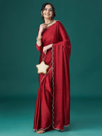 kasee Beads and Stones Satin Sarees | Grocsy