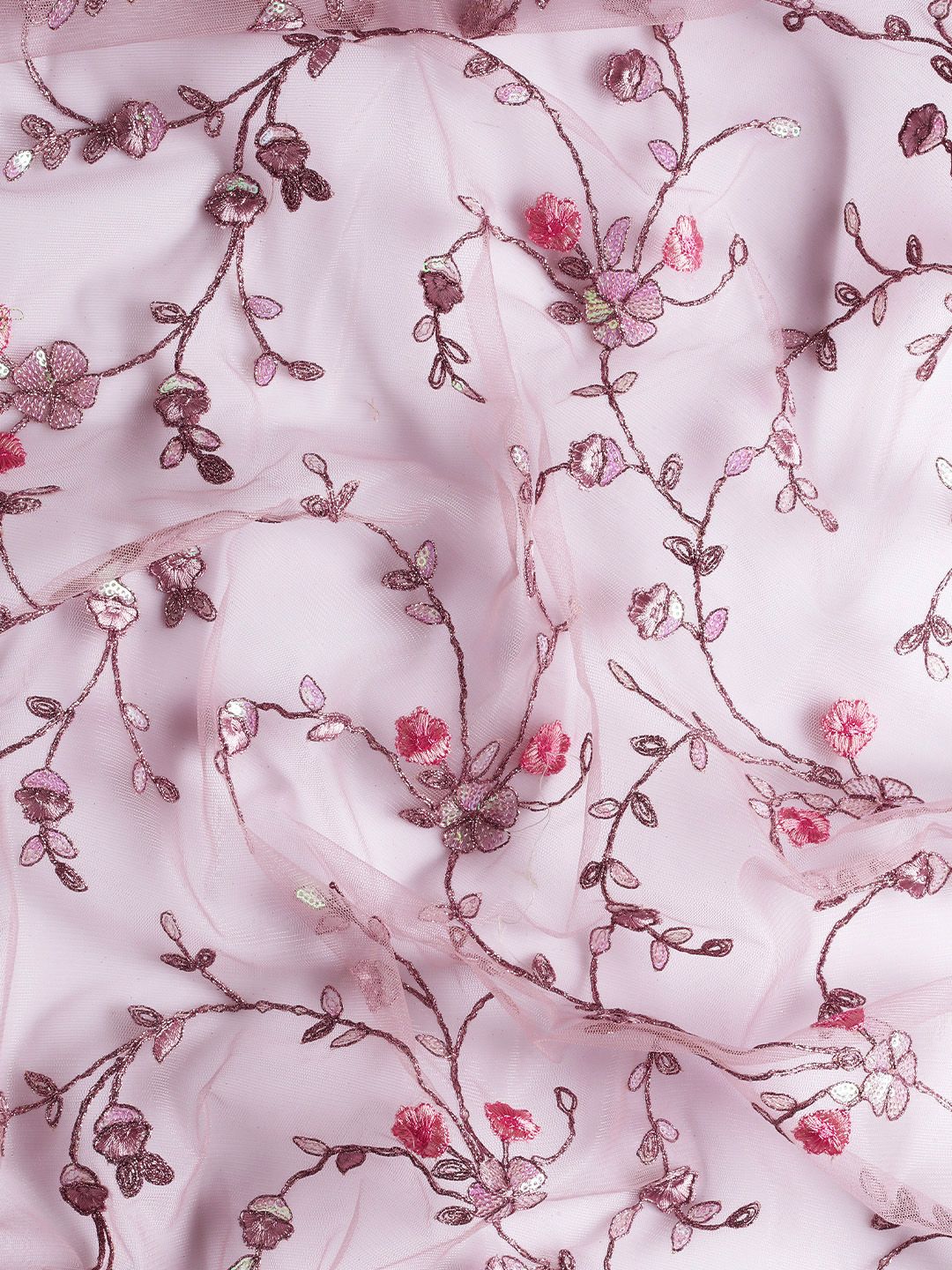 kasee Floral Embroidered Net Saree | Grocsy