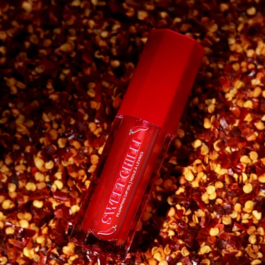 Makeup Revolution Heart Revolution Sweet Chilli Plumping Lip Oil - Red | Grocsy