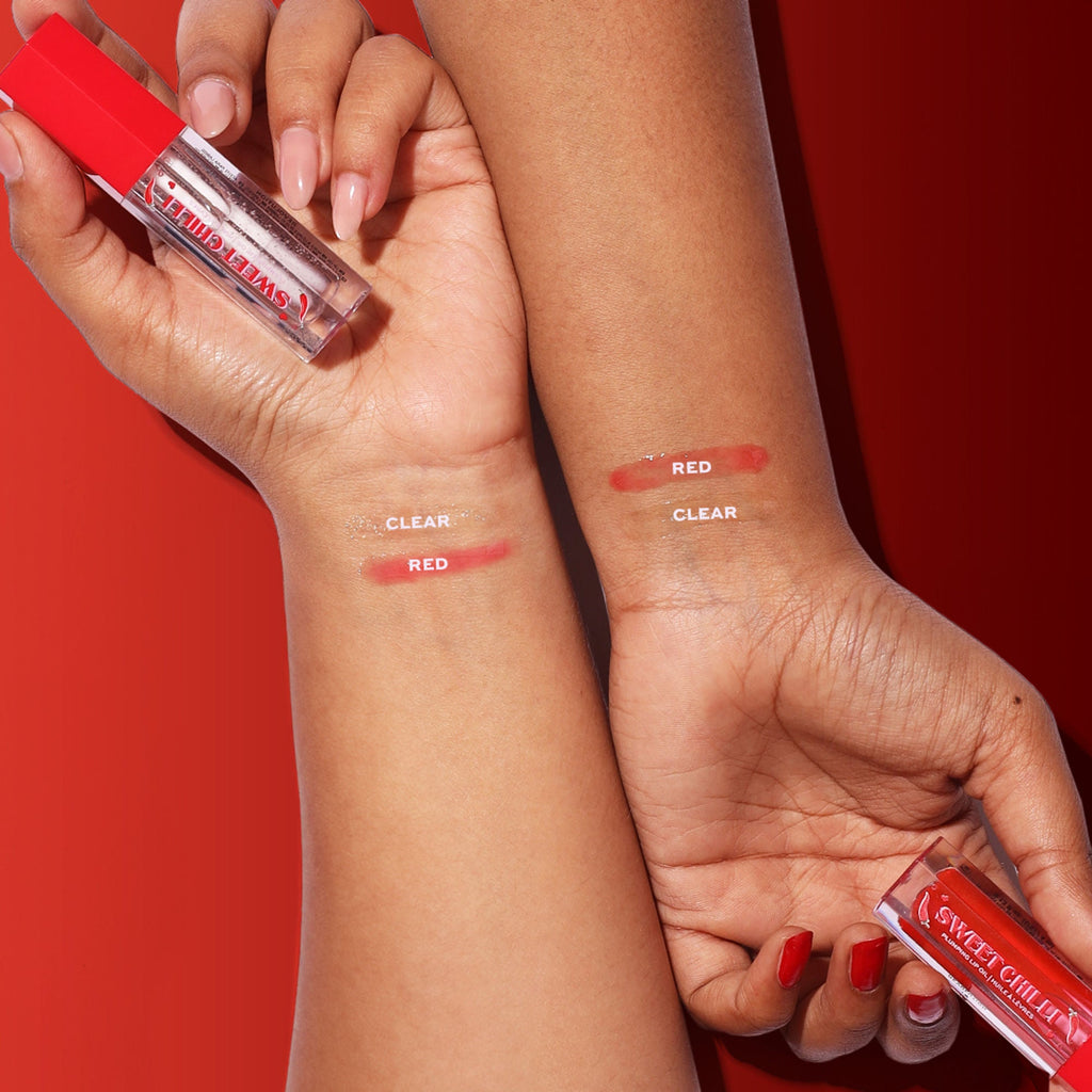 Makeup Revolution Heart Revolution Sweet Chilli Plumping Lip Oil - Clear | Grocsy