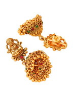 Aadita Women Gold-Toned & Plated Temple Choker Jewellery Set | Grocsy