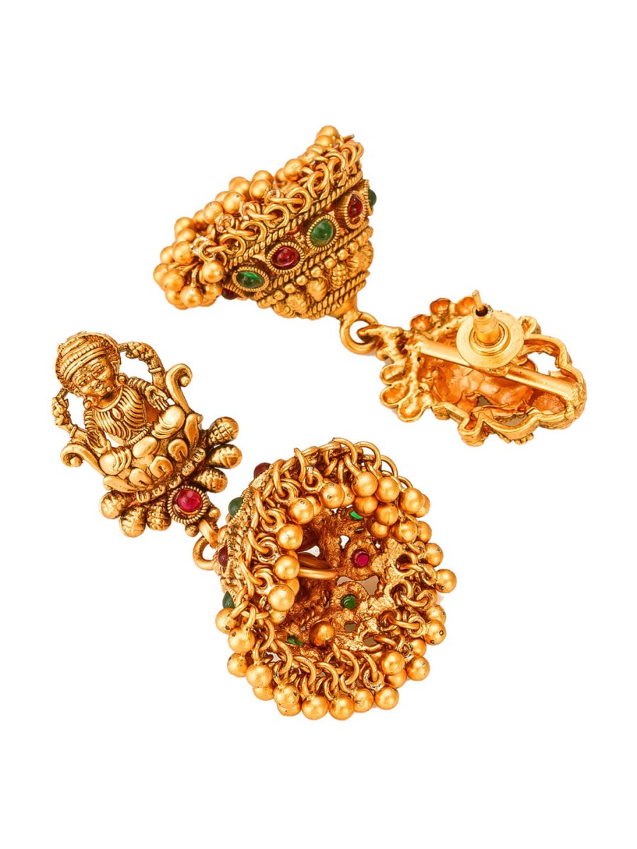 Aadita Women Gold-Toned & Plated Temple Choker Jewellery Set | Grocsy