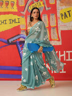 Tikhi Imli Floral Organza Designer Saree | Grocsy