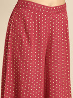 All About You Women Red Ethnic Motifs Printed Kurta with Palazzos | Grocsy