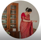 DEIANA'S Beautiful Designer Golden zari Soft Lichi Silk Saree - Red | Grocsy