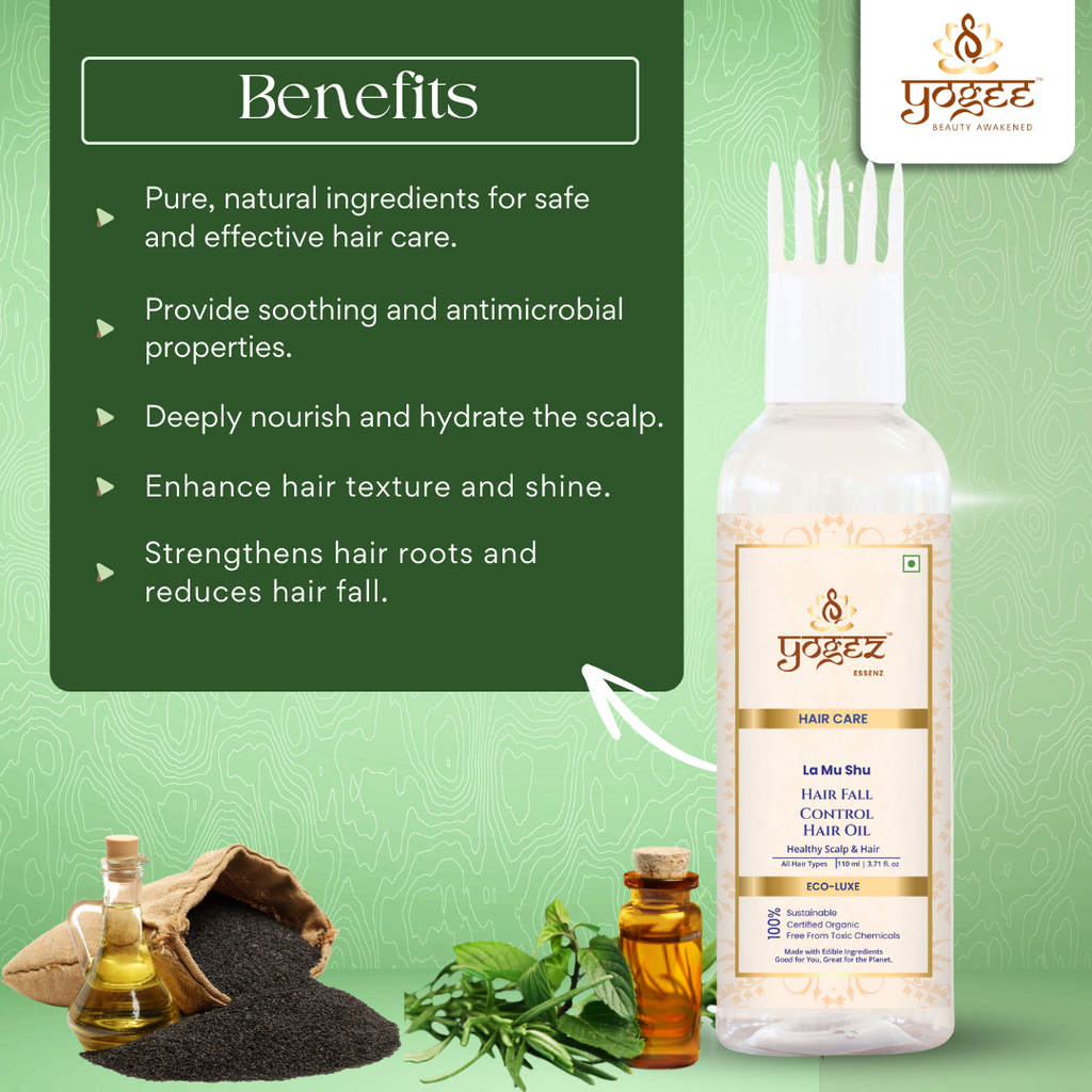 Yogez La Mu Shu Hair Fall Control Hair Oil | Grocsy