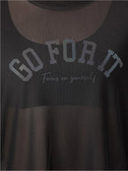 MKH Typography Printed Drop Shoulder Sleeves Dri-FIT Sports T-Shirt | Grocsy