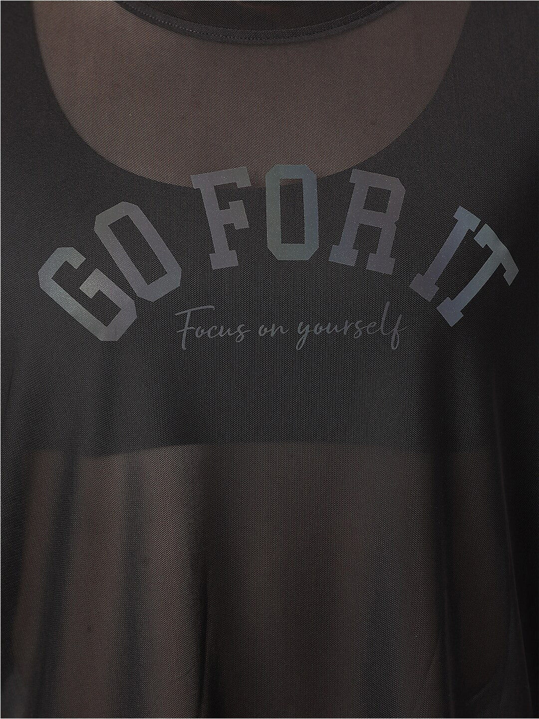 MKH Typography Printed Drop Shoulder Sleeves Dri-FIT Sports T-Shirt | Grocsy