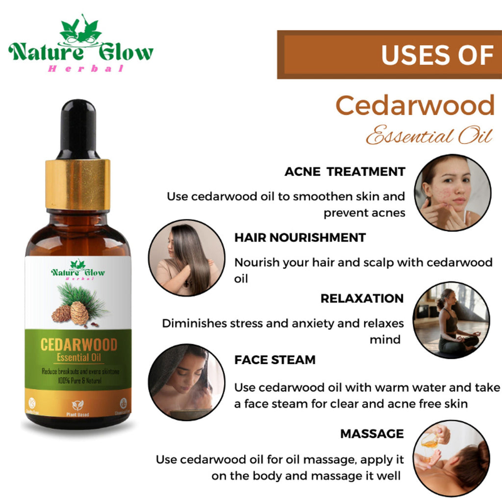 Nature Glow Herbal Cedarwood Essential Oil | Grocsy