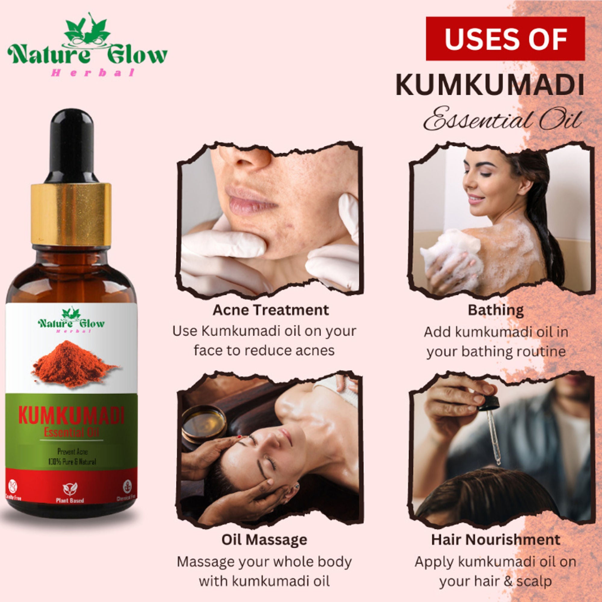 Nature Glow Herbal Kumkumadi Essential Oil | Grocsy