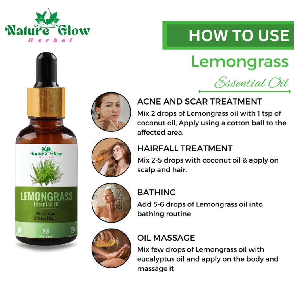 Nature Glow Herbal Lemongrass Essential Oil | Grocsy