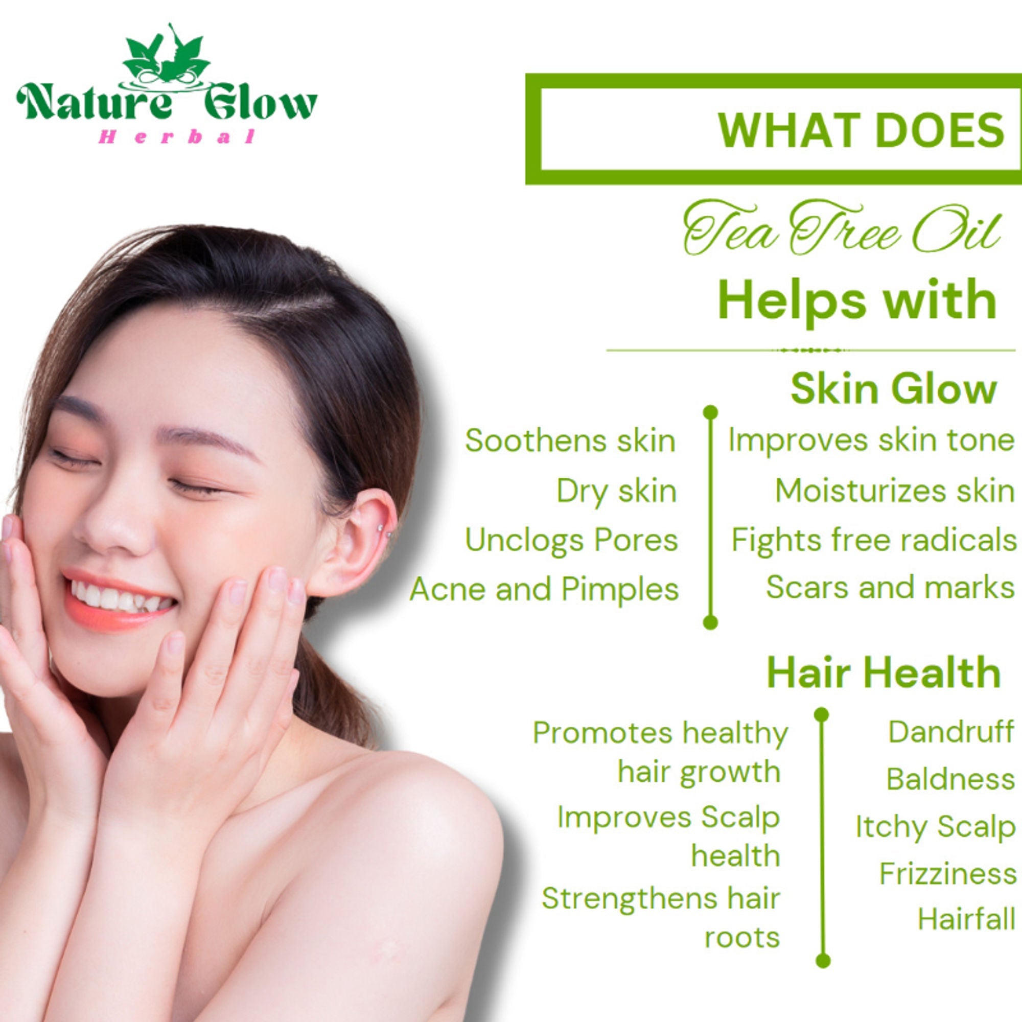 Nature Glow Herbal Tea Tree Essential Oil | Grocsy