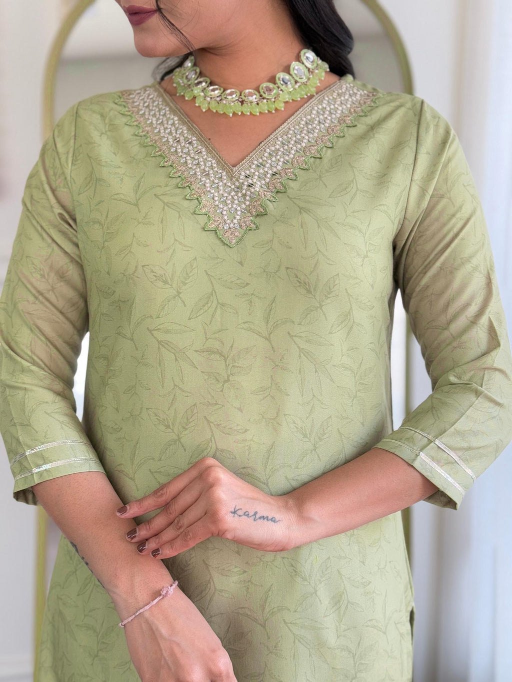 The52 Beautiful Women's Rayon Fabric Straight Kurta, Pant and Dupatta Set | Grocsy