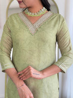 The52 Beautiful Women's Rayon Fabric Straight Kurta, Pant and Dupatta Set | Grocsy